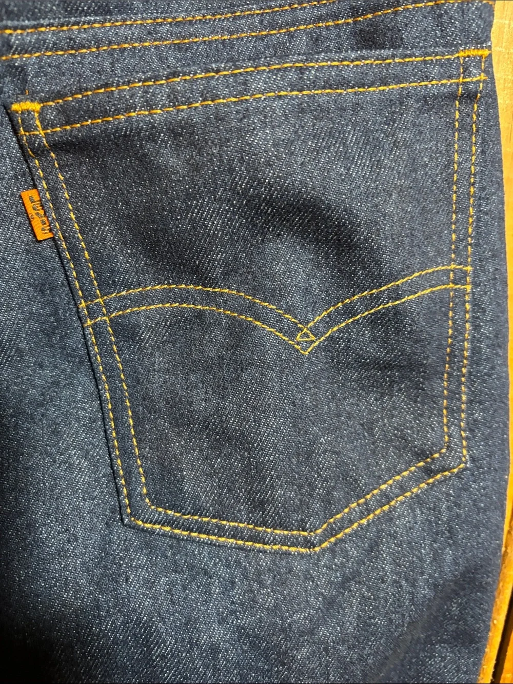 Vintage 1980’s Levi’s USA Made Bootcut Saddle man Dark Blue Denim Jeans